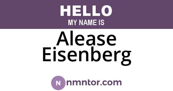 Alease Eisenberg