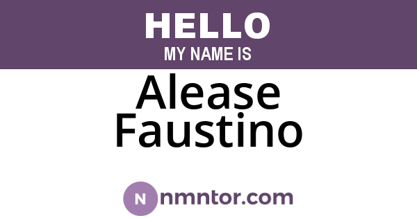 Alease Faustino