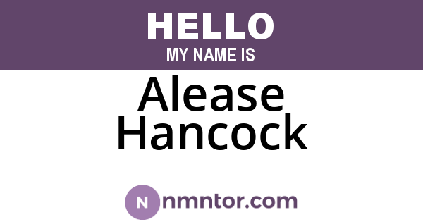 Alease Hancock