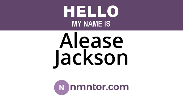 Alease Jackson