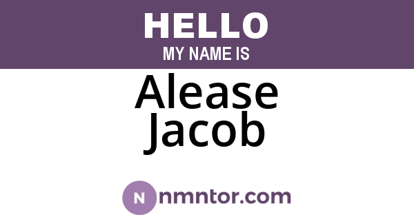 Alease Jacob