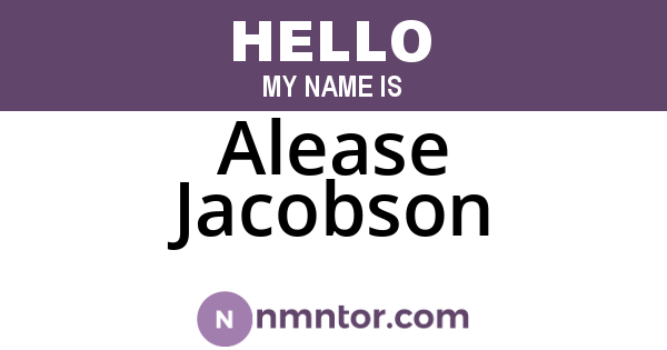 Alease Jacobson
