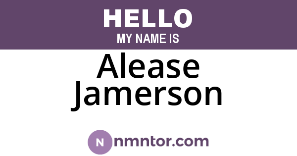 Alease Jamerson