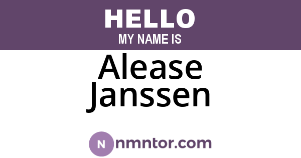 Alease Janssen