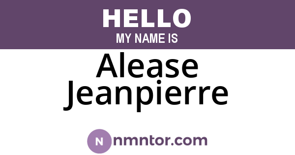 Alease Jeanpierre