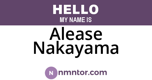 Alease Nakayama