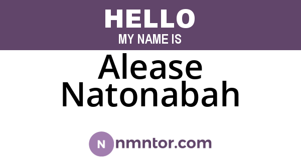 Alease Natonabah
