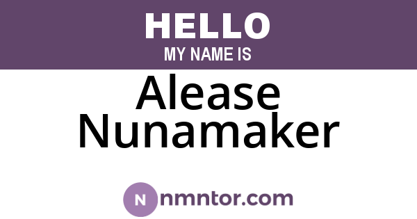 Alease Nunamaker
