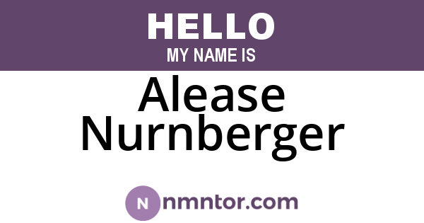 Alease Nurnberger