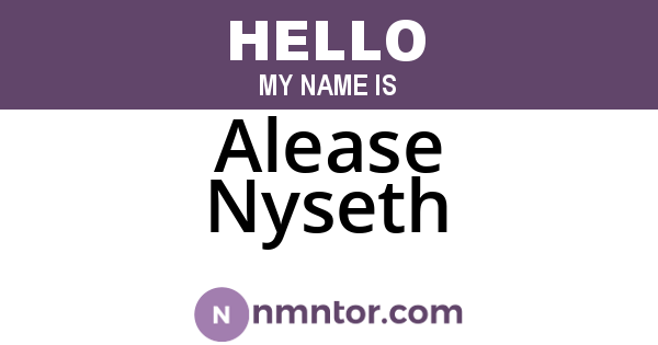Alease Nyseth