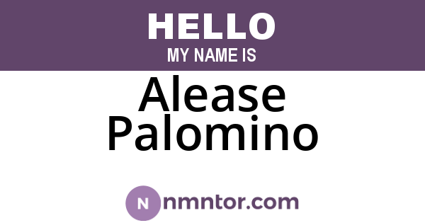 Alease Palomino