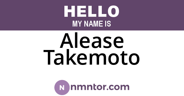 Alease Takemoto