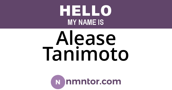 Alease Tanimoto