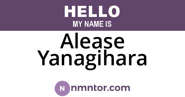 Alease Yanagihara