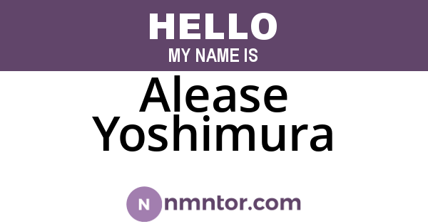 Alease Yoshimura