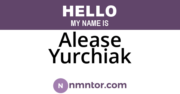 Alease Yurchiak