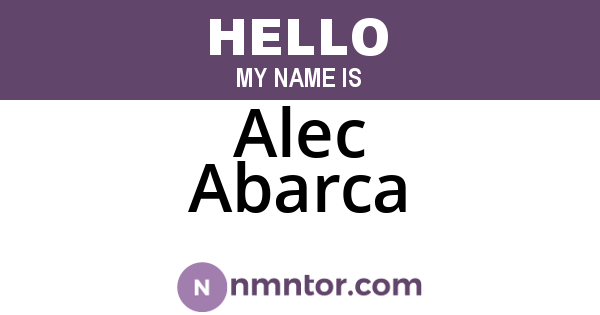 Alec Abarca