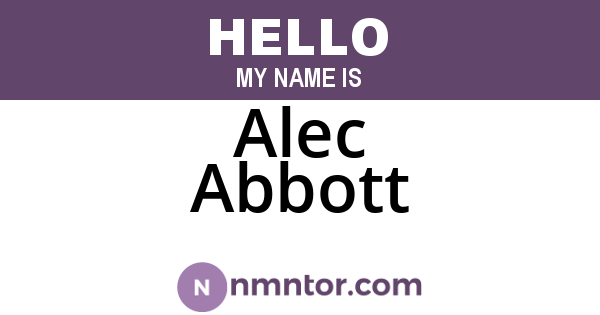 Alec Abbott