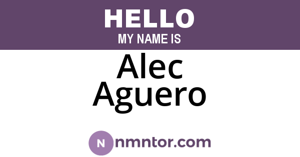 Alec Aguero