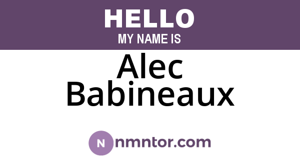 Alec Babineaux