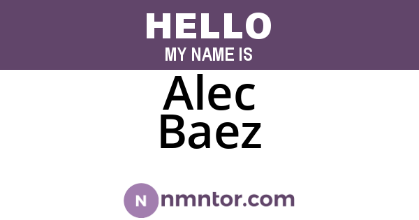 Alec Baez