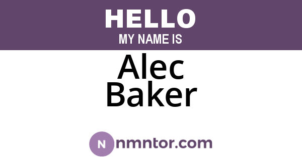 Alec Baker
