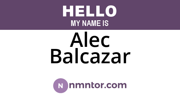 Alec Balcazar