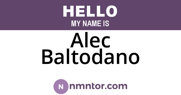 Alec Baltodano