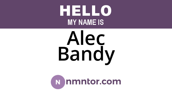 Alec Bandy