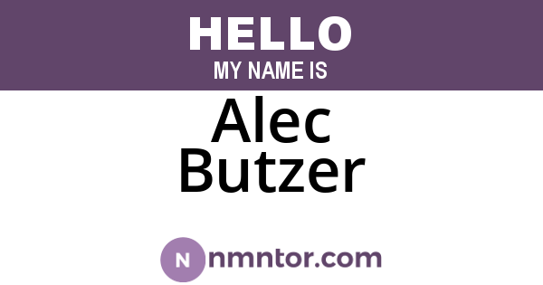 Alec Butzer