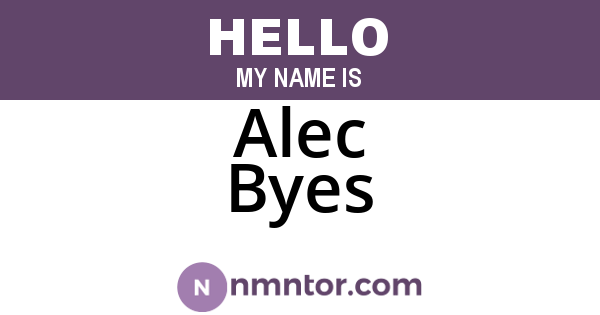 Alec Byes