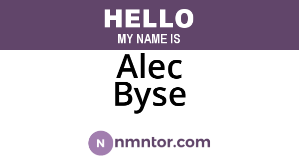 Alec Byse