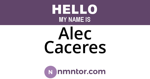 Alec Caceres