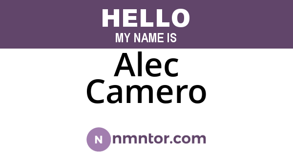 Alec Camero