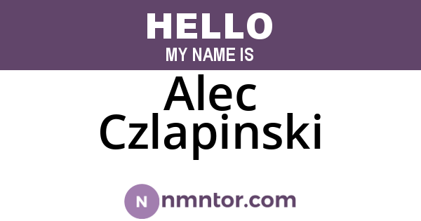 Alec Czlapinski