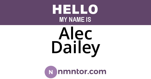 Alec Dailey