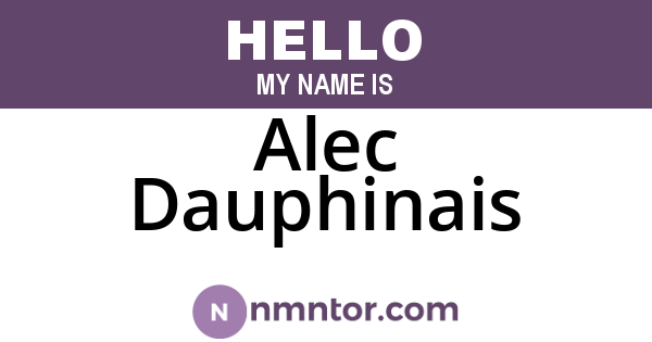 Alec Dauphinais