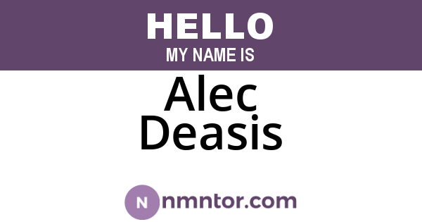 Alec Deasis