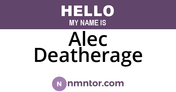 Alec Deatherage