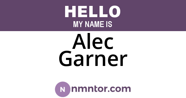 Alec Garner
