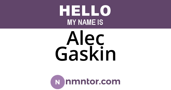 Alec Gaskin