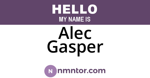 Alec Gasper