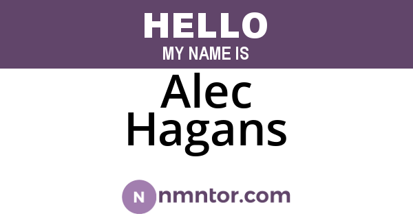 Alec Hagans