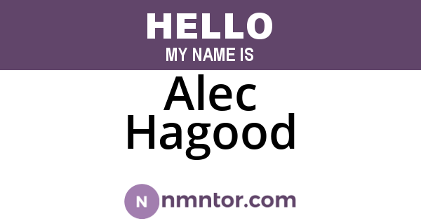 Alec Hagood