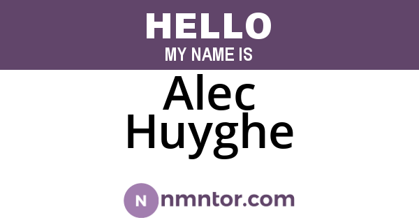 Alec Huyghe