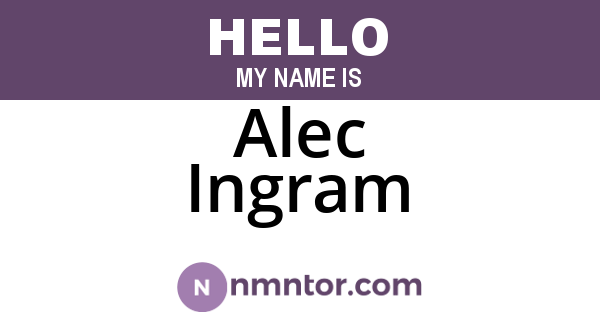 Alec Ingram