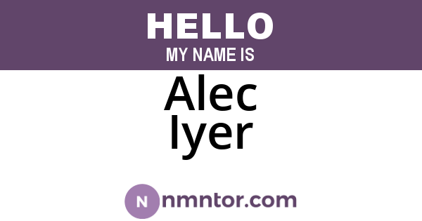 Alec Iyer