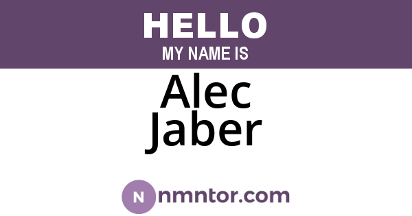 Alec Jaber