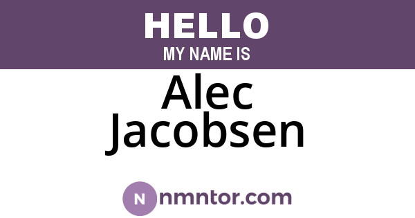Alec Jacobsen