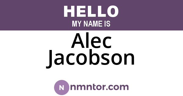 Alec Jacobson